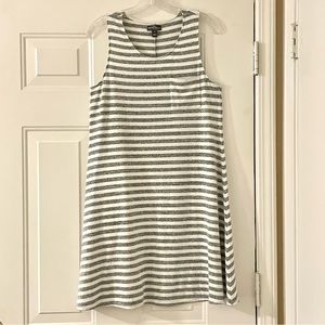 Market & Spruce gray and white stripe summer dress.